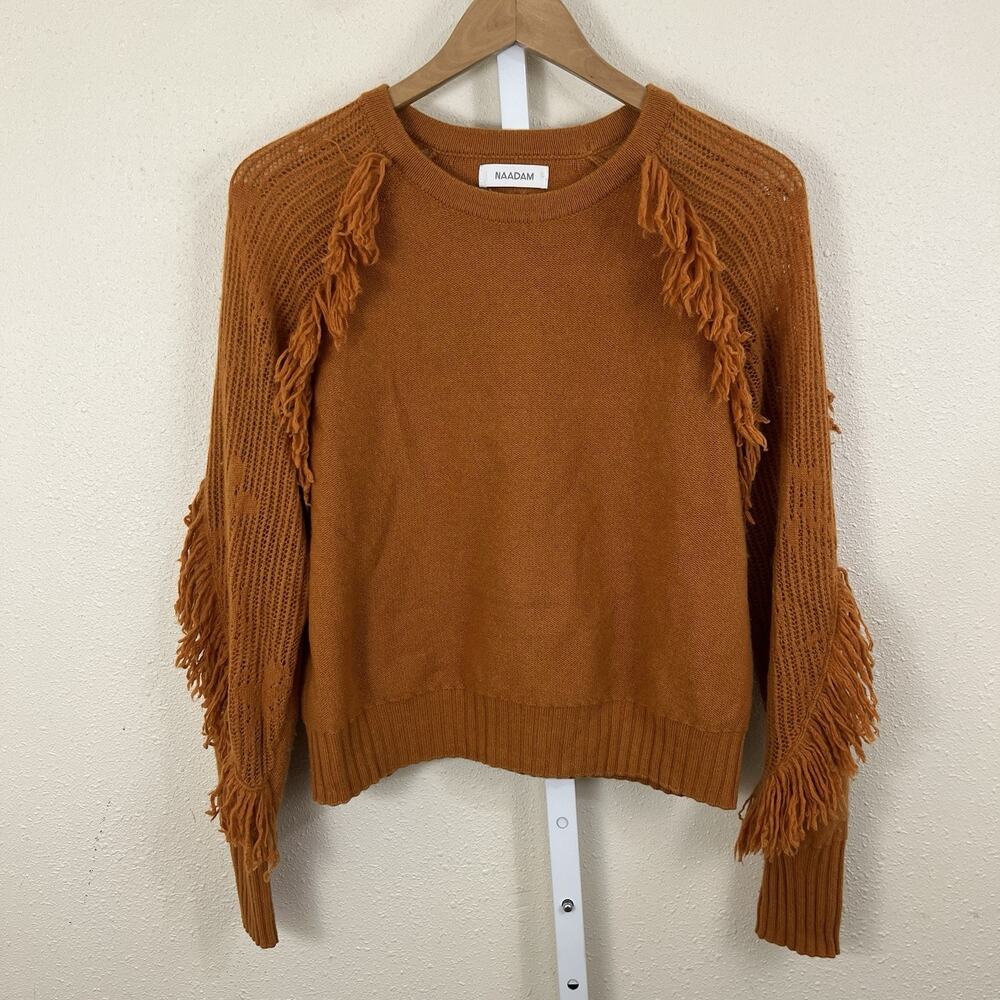 NAADAM Fringe Cashmere Wool Sweater Women’s Small Western Boho Pullover
